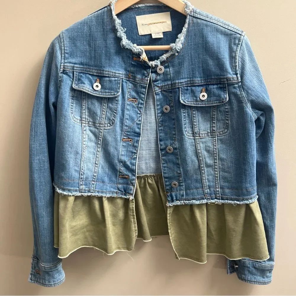 Pilcro and the Letterpress Light Blue Jean Jacket